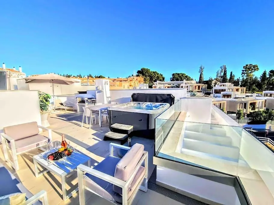 Marbella Luxury House With Private Rooftop Jacuzzi On The Golden Mile Villa